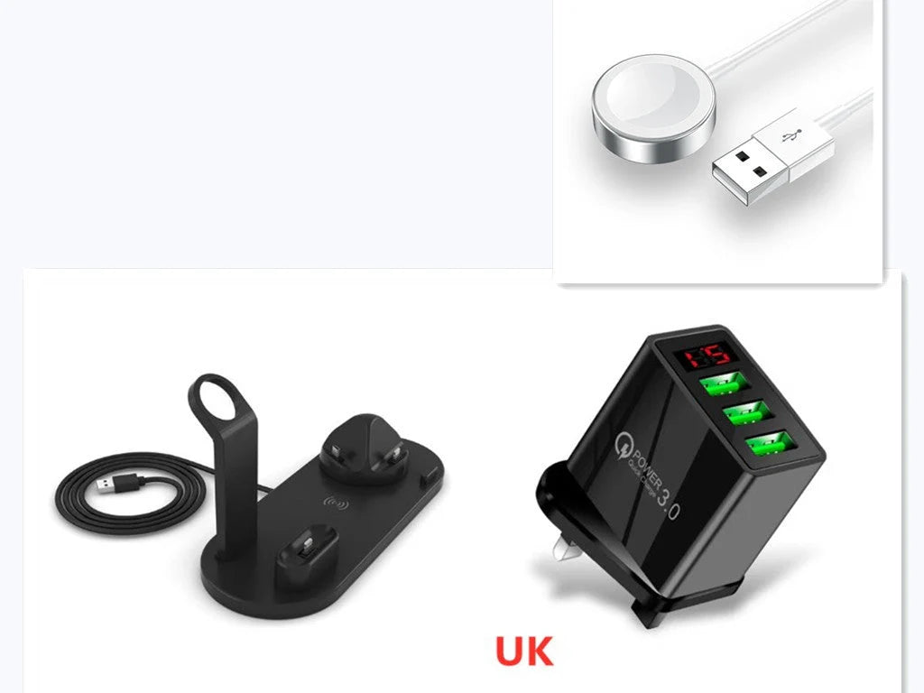 360-degree rotatable wireless charger stand for multiple devices