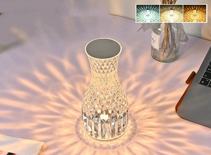 Vase Shape Atmosphere Crystal Lamp with remote control and USB charging