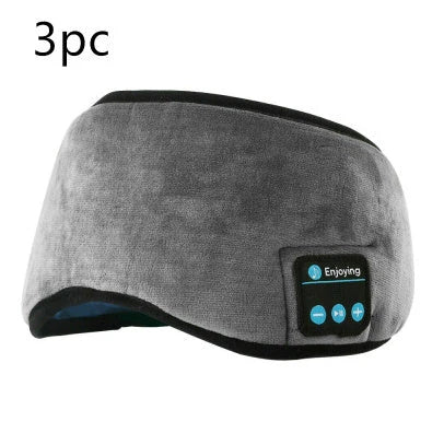 Bluetooth 5.0 wireless headband with built-in sleeping eye mask for music, calls, and relaxation