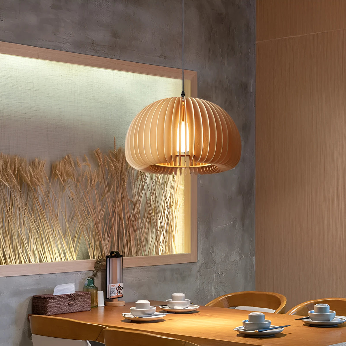 Retro Japanese-style simple iron chandelier ceiling light in 18cm diameter for bedroom