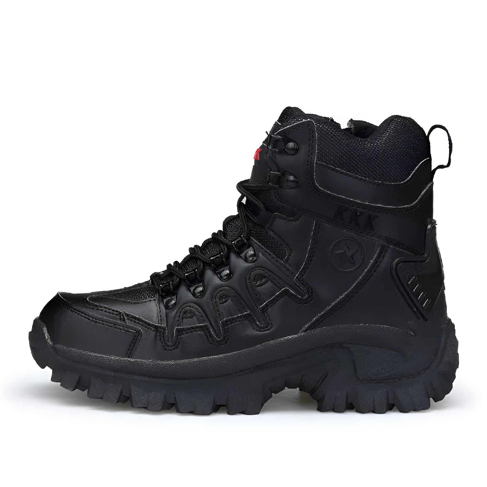 US Army Delta Tactical Boots in black and sand colours with rubber soles for outdoor use