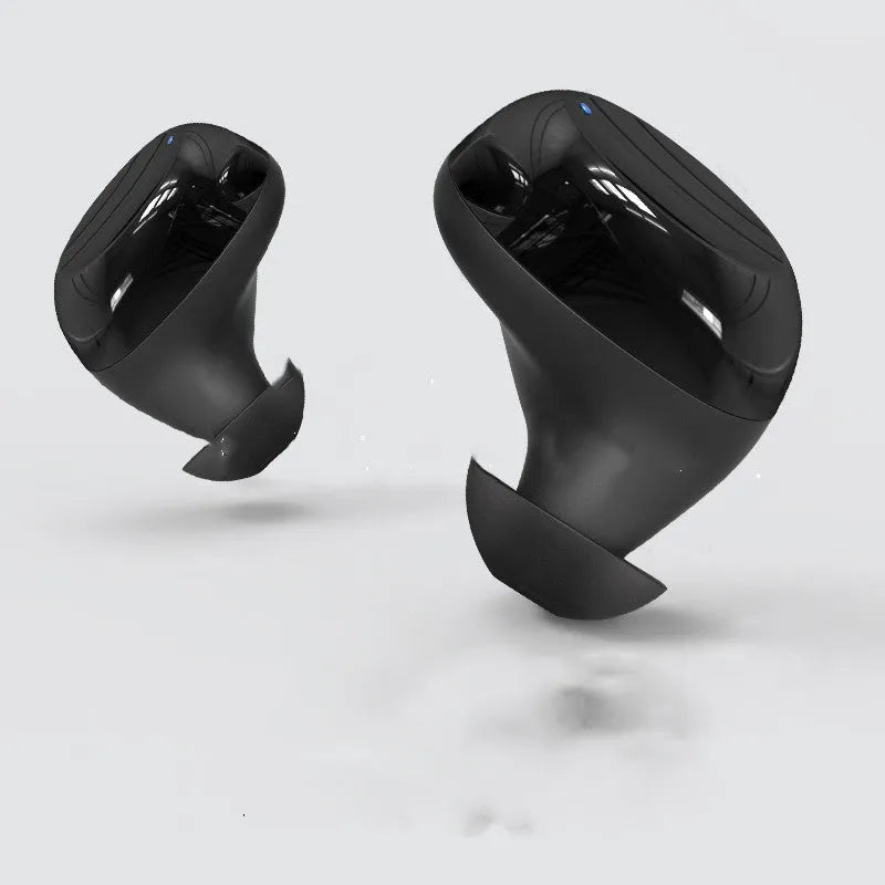 Black plastic Bluetooth earphone in-ear design IPX5 waterproof