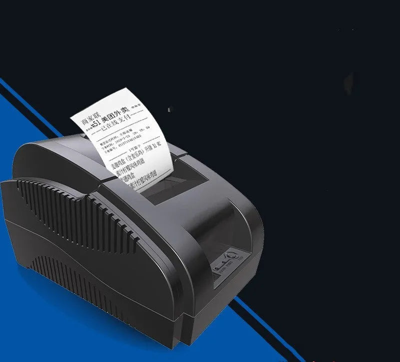Bluetooth thermal receipt printer with voice alerts, 58mm paper, USB connectivity, and 80 rolls of paper