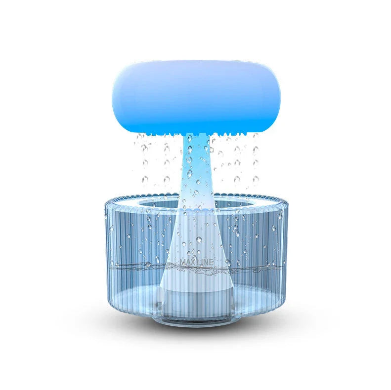 Premium mist humidifier with seven-color ambient lighting, cloud-inspired design, and ultrasonic atomization technology