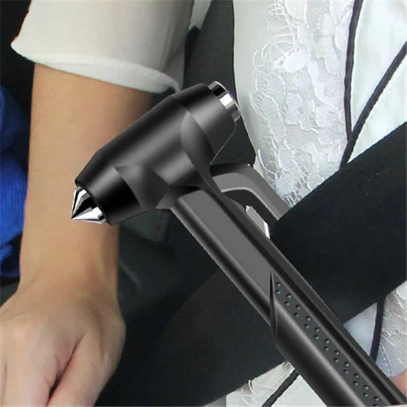 ABS high carbon steel window breaker safety hammer for vehicle emergency escape in black colour