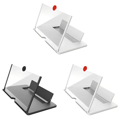 12-inch foldable mobile phone screen magnifier with 3-4x magnification in black colour