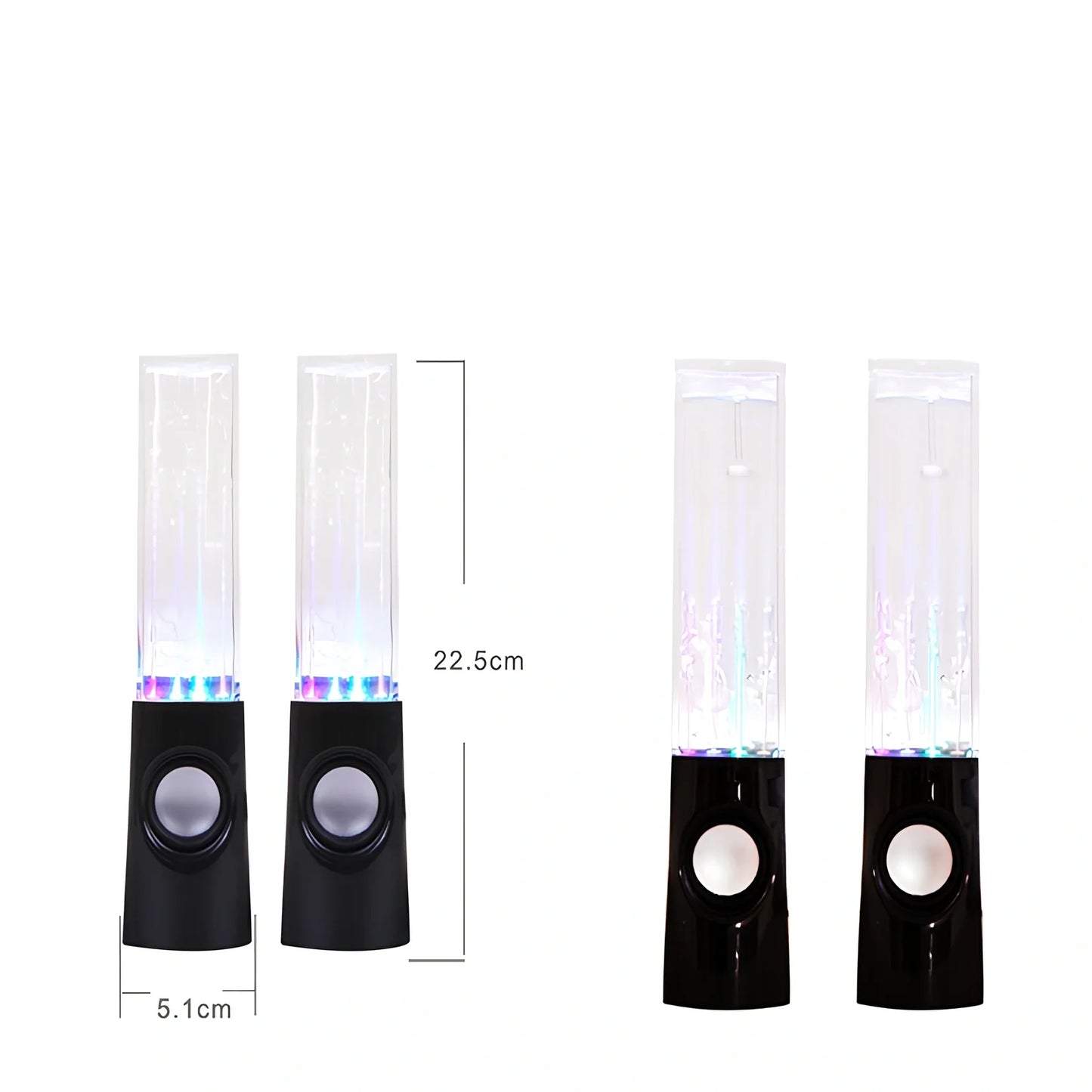 Wireless dancing water speaker with LED lights showing water column synchronised to music