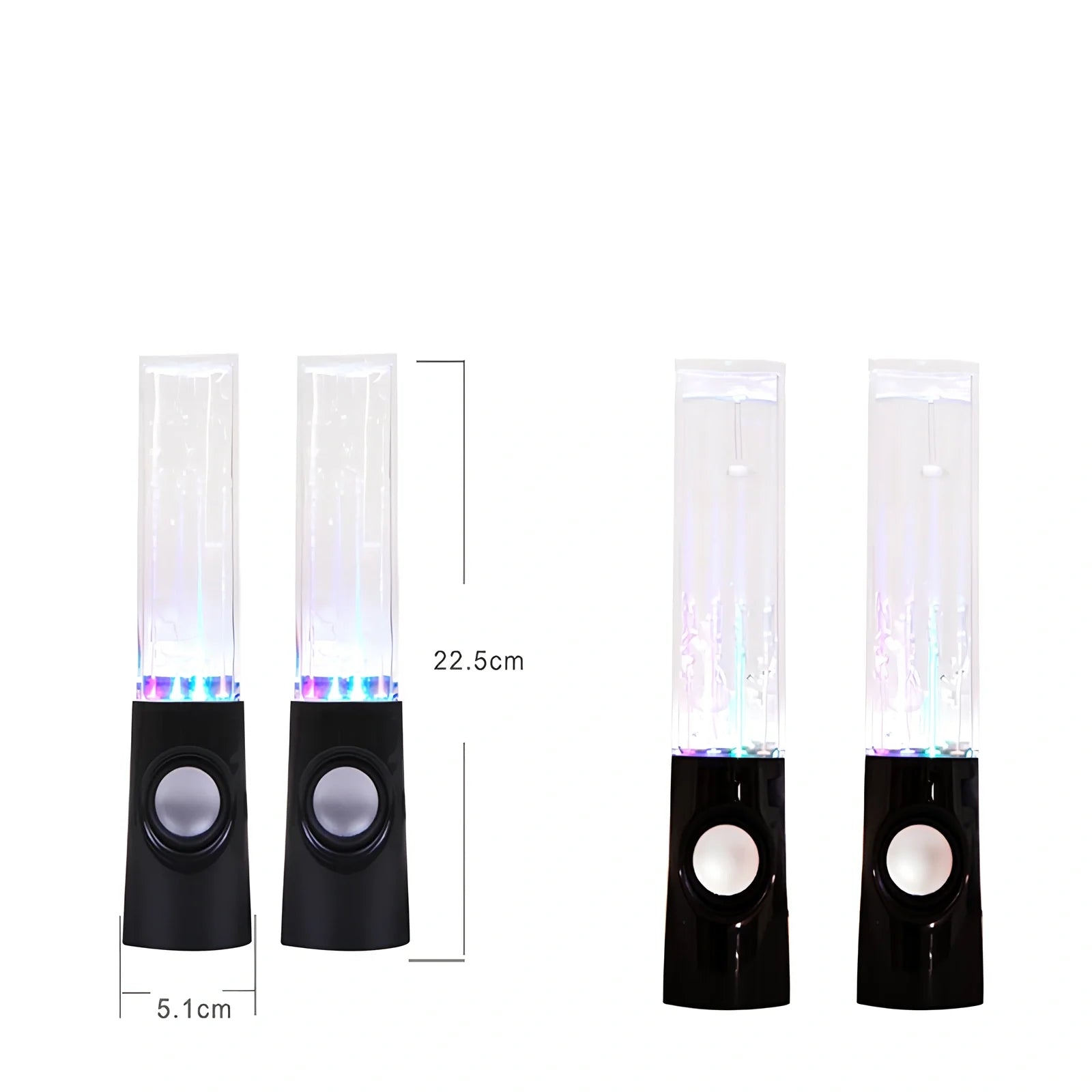 Wireless dancing water speaker with LED lights showing water column synchronised to music