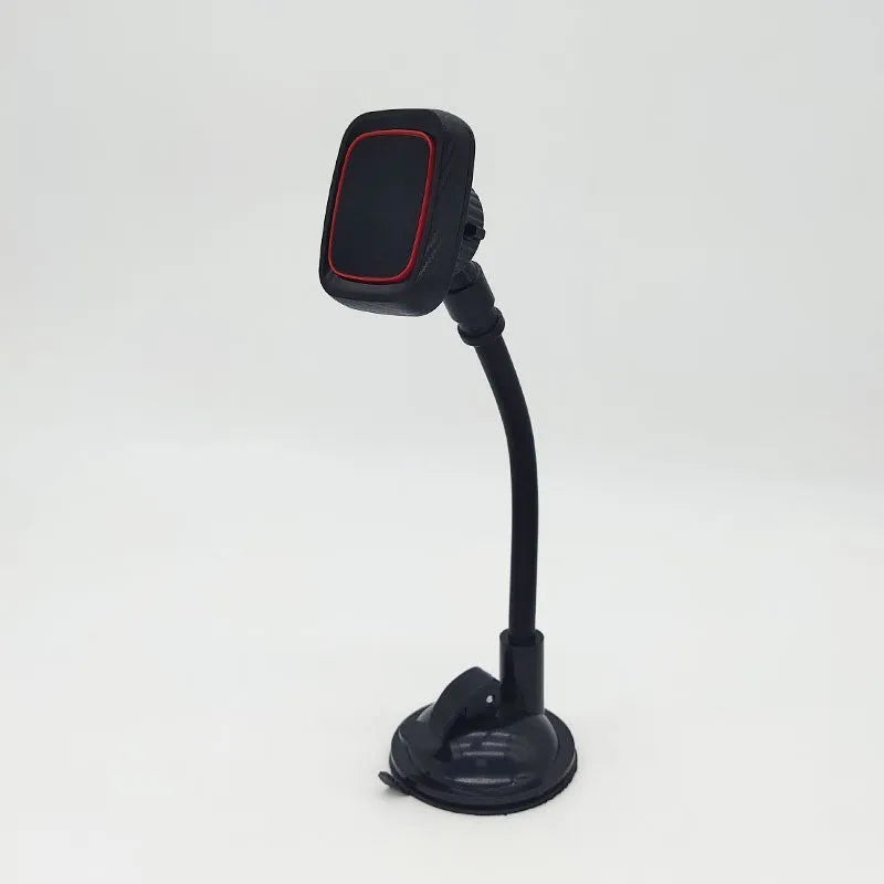 Black car air vent phone holder with long brush mounting mechanism for dashboard placement