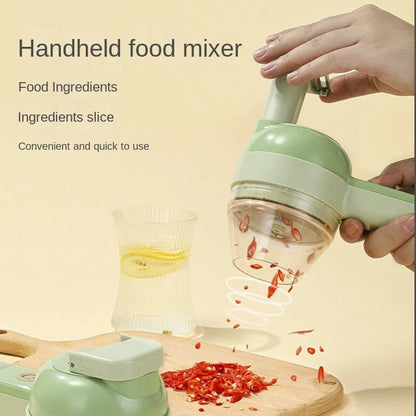 Versatile electric food processor with slicing, dicing, and mixing attachments for efficient meal preparation