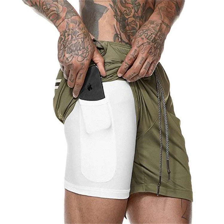 Pocket compression shorts in various colours and sizes for workouts and outdoor activities