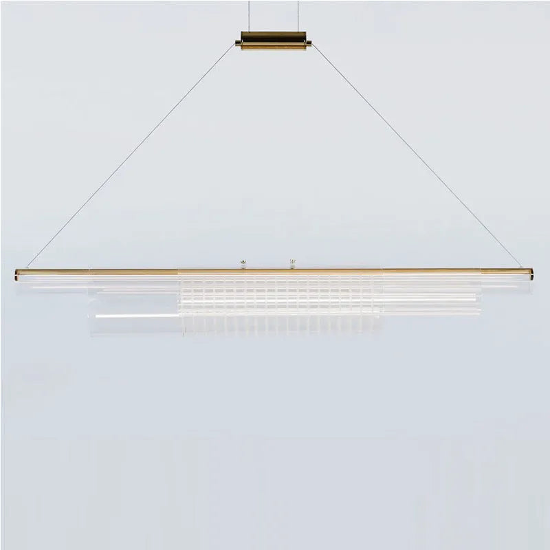 Modern minimalist pendant lamp with iron and glass construction in three size options