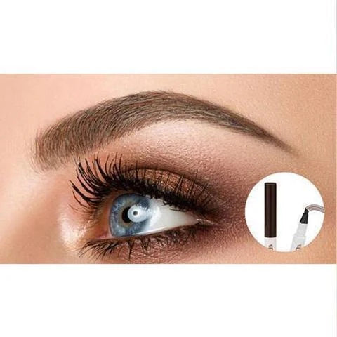 Waterproof Four-Claw Eyebrow Pen for natural, long-lasting brows