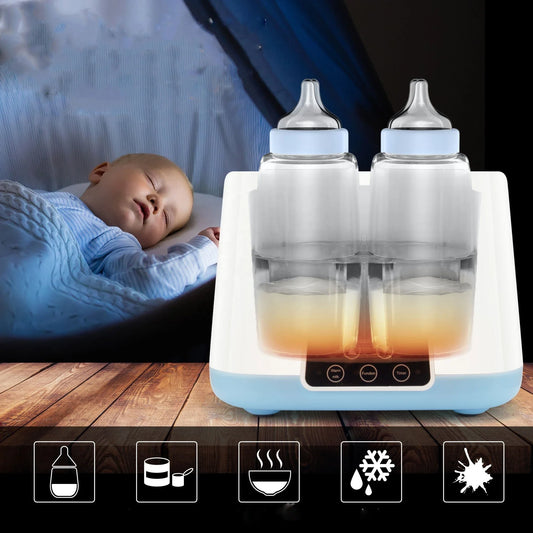 Automatic baby bottle warmer with multi-function heating and sterilizing capabilities