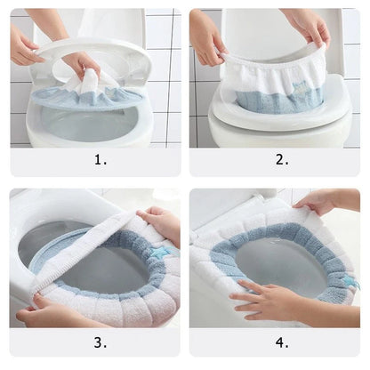 Nordic toilet seat cushion in various colors - soft, warm, and washable