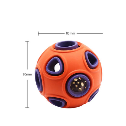 Luminous Sounding Dog Toy Ball in various colours, featuring light and sound for interactive play