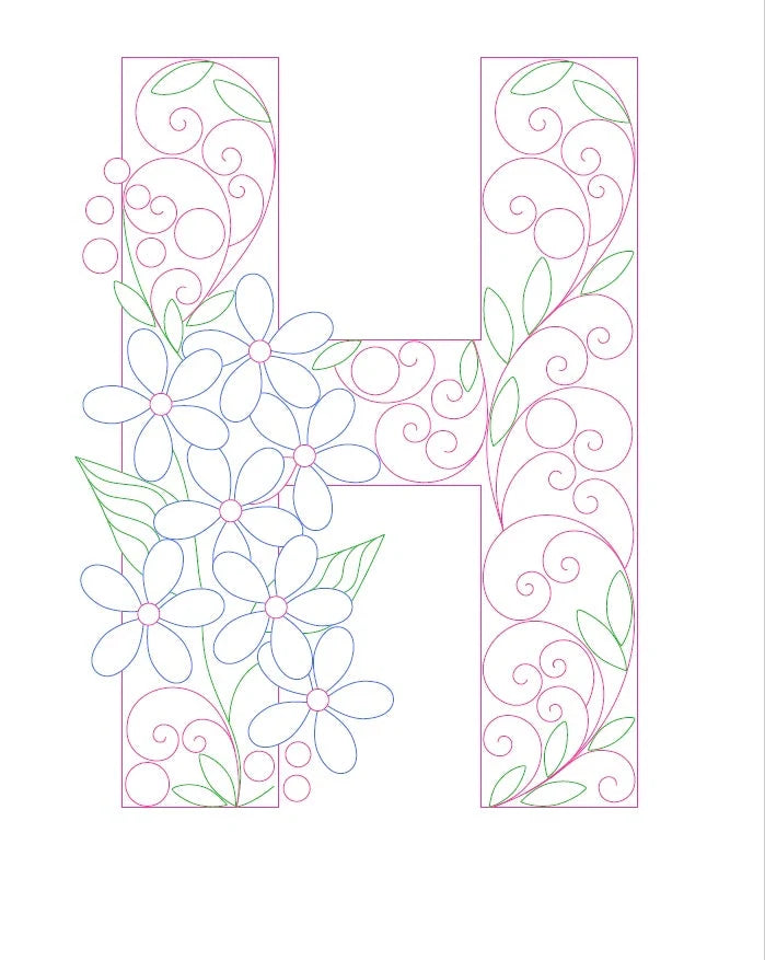 Paper Filigree Painting Kit - Letters for creative art projects