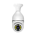 Wireless wifi bulb camera with 1080p resolution and full colour night vision measuring 5x12cm