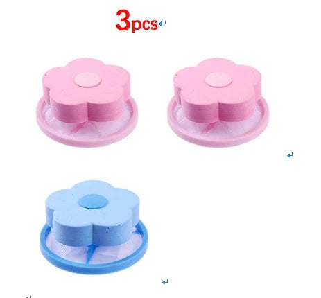 Float Filter for Washing Machine Hair Remover with flower design in various colours