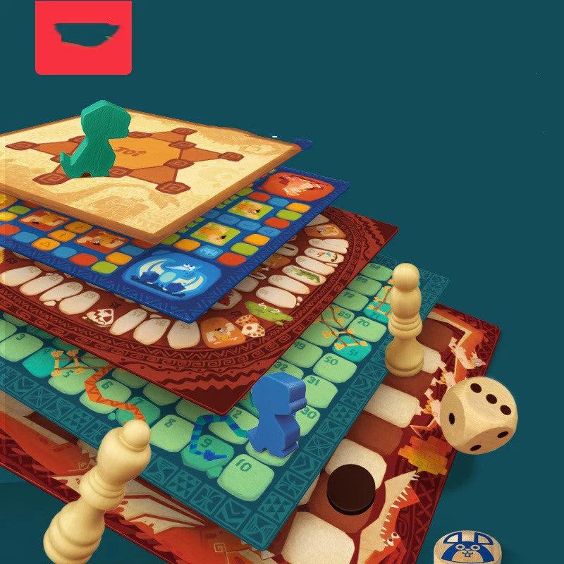 20 in 1 Classic Game Chess Party Toy for Kids, enhancing logical and strategic skills