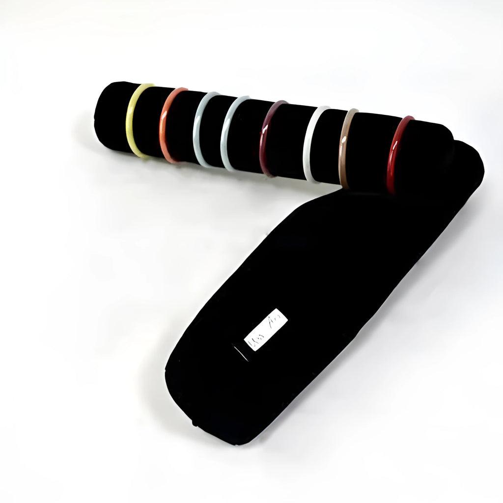 Polyester women's portable bracelet watch buggy bag dustproof storage pouch with velvet bracelet stick black velvet bag