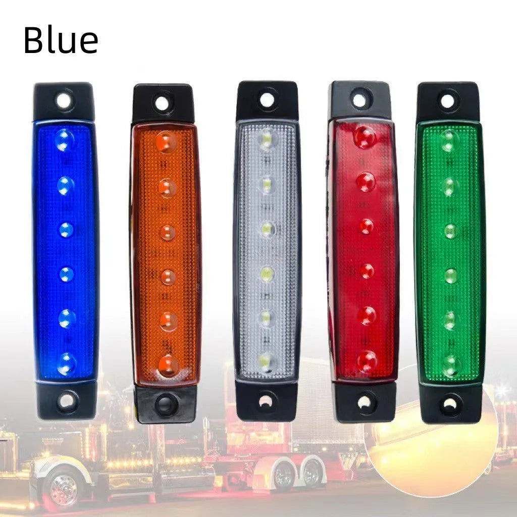 Compact 9.6cm trailer side warning lights available in five colours for vehicle modification