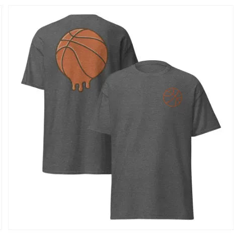Men's maroon short-sleeved t-shirt with a white ball pattern, made from thin polyester mesh fabric.