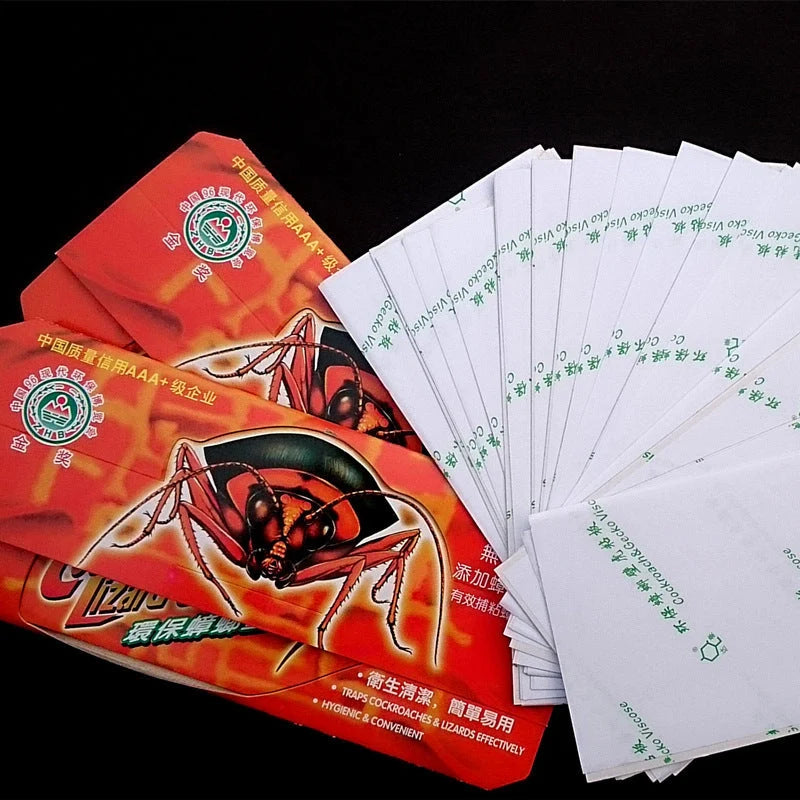 Non-toxic adhesive cockroach trap for safe pest control