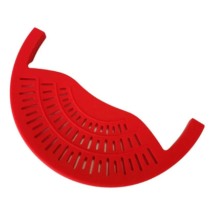 Versatile silicone pot strainer - a compact and durable kitchen tool for efficient draining of pots, pans, and bowls