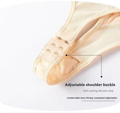 Front Buckle Closed Sports Bra in plus sizes, available in white, black, and apricot