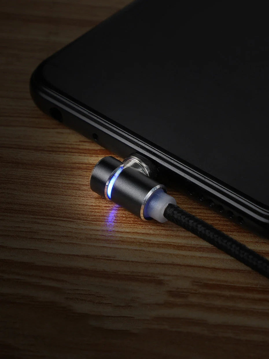 360 Degree Magnetic Charging Cable with LED indicator for fast charging and data transfer