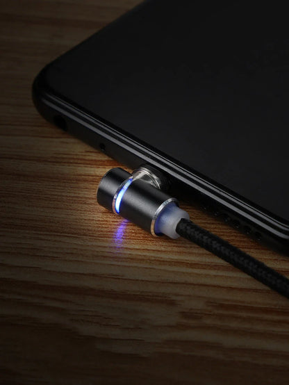 360 Degree Magnetic Charging Cable with LED indicator for fast charging and data transfer