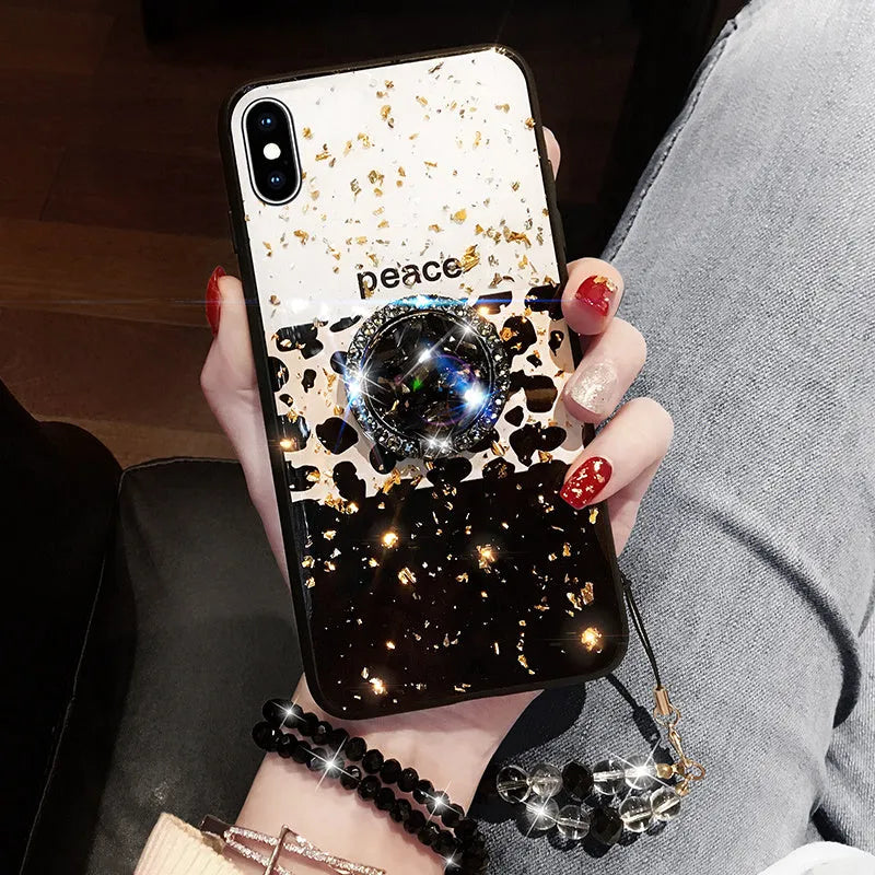 Full-colour leopard print TPU back cover phone case for iPhone and Samsung Galaxy models