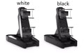 PS5 handle charger with turn light, ABS build, 12.7 x 17 x 6.5 cm, available in white and black