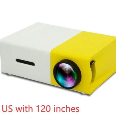 Portable home cinema mini projector with 3D HD LED display, HDMI, USB, and 1080P resolution