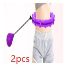 Adjustable waist hoop made of durable polypropylene for at-home fitness and calorie burning