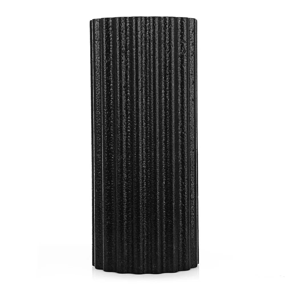 MILY SPORT 32x14 cm high density EPP foam roller in black with quincuncial surface on floor
