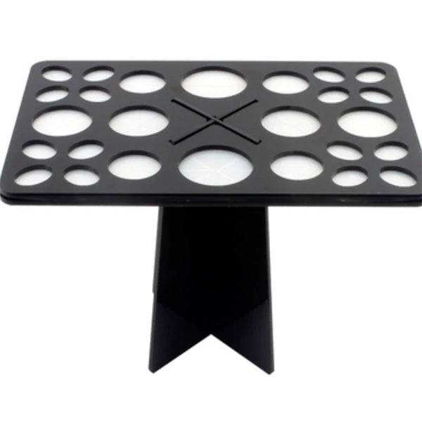 14-hole makeup brush holder in various colours for organizing and drying brushes