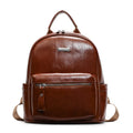 Ladies travel backpack in urban simplicity style, soft PU material, waterproof, with sandwich pocket