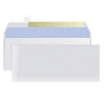 Blue anti-opening self-adhesive confidential envelope measuring 105 by 240 millimetres