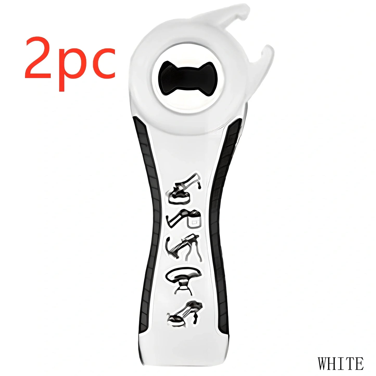 Stainless steel multifunction kitchen opener with bottle opener and corkscrew functions