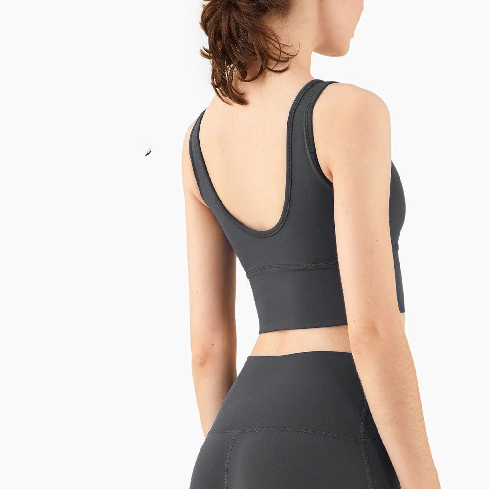 U-shaped back yoga underwear in various colours, showcasing four-way stretch fabric and stylish design.