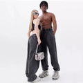 European and American men's loose hoodie pullover set with hood, long sleeves, and matching pants in a casual style