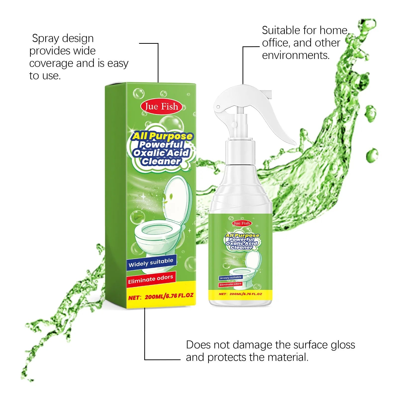 200ml multi-function household grease cleaning spray bottle with trigger nozzle.