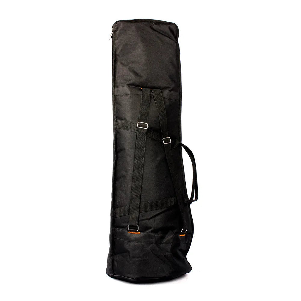 Black tenor trombone bag made of Oxford cloth with padded interior and outer pocket