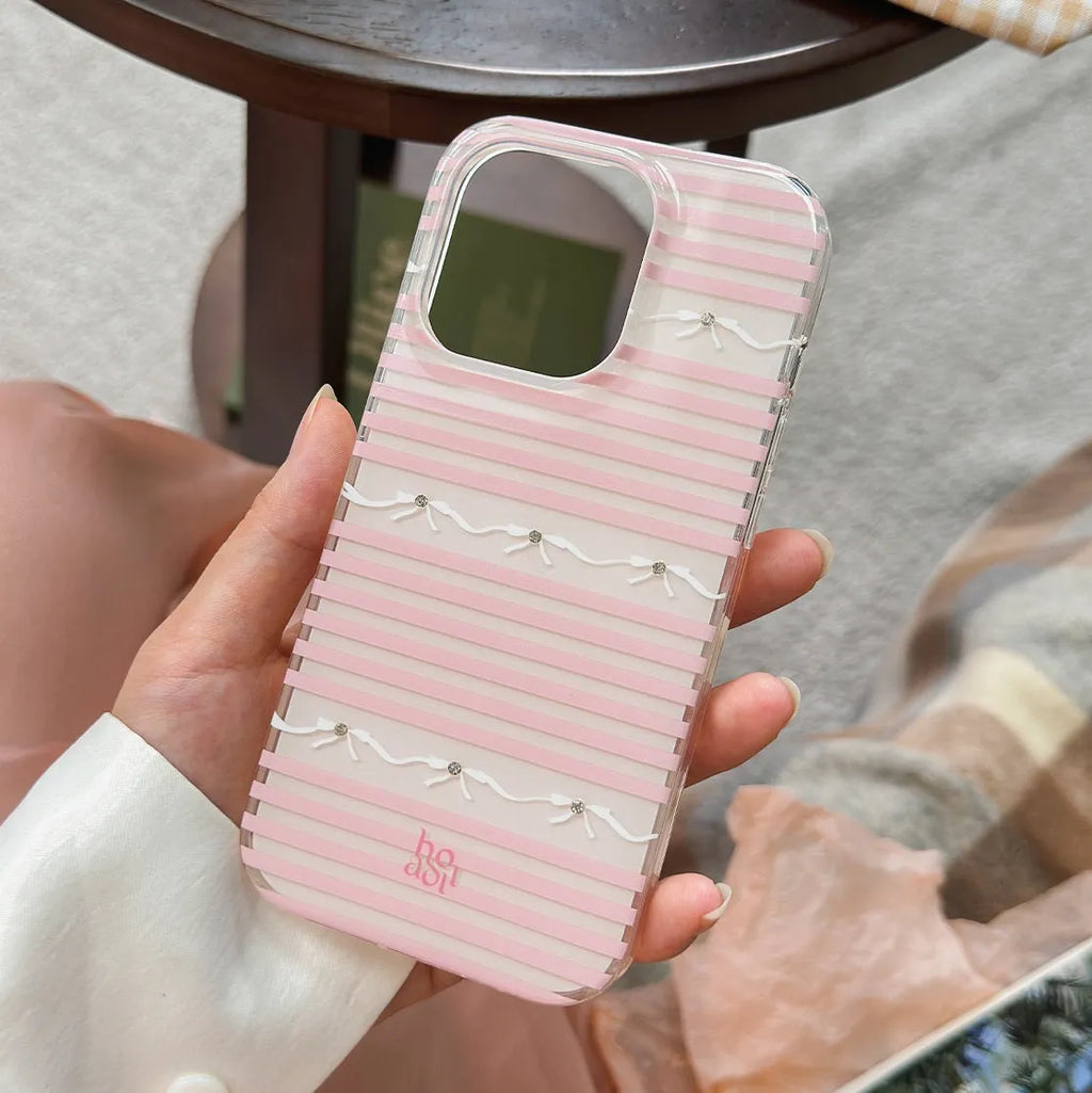 Drop-resistant creative niche all-inclusive protective case phone case for iPhone, Pink Crystal colour, TPU material