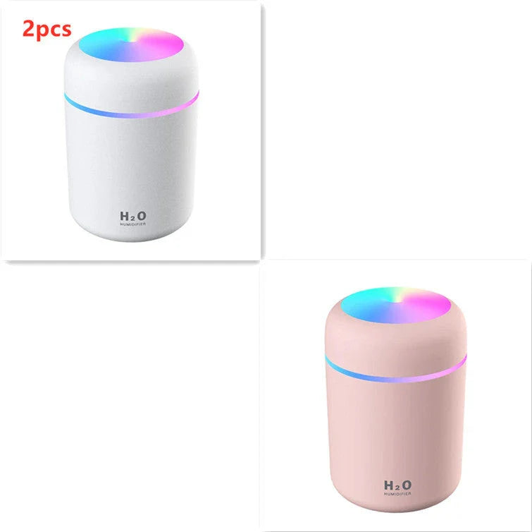 Mini USB Desktop Humidifier with Soothing Mist, Color-Changing Lights, and Quiet Operation