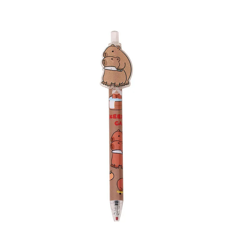 48 cartoon bear design gel pens with carbon black ink in a bulk pack