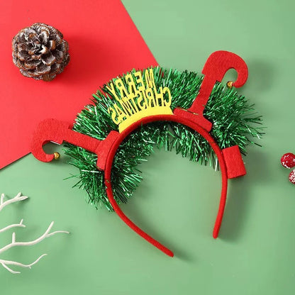 IPC Christmas Hair Band with glowing Xmas tree and snowflake designs, perfect for holiday festivities
