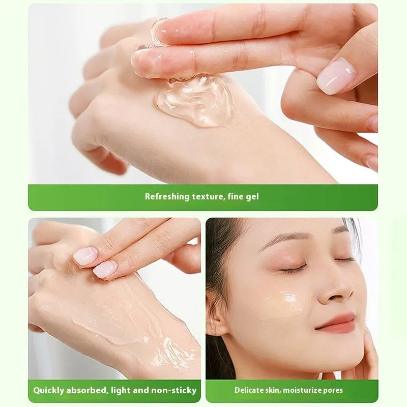 300g aloe vera gel container with clear emulsion-gel formula for skin application